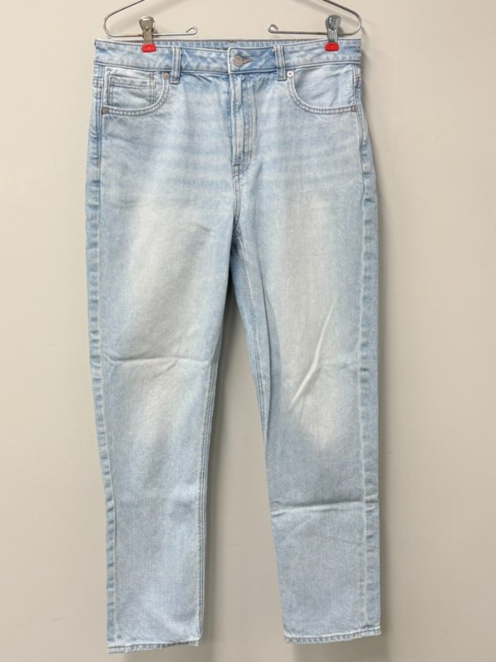 American Eagle Rigid Denim Jeans Womens Size 10 Light Wash Mom Jean